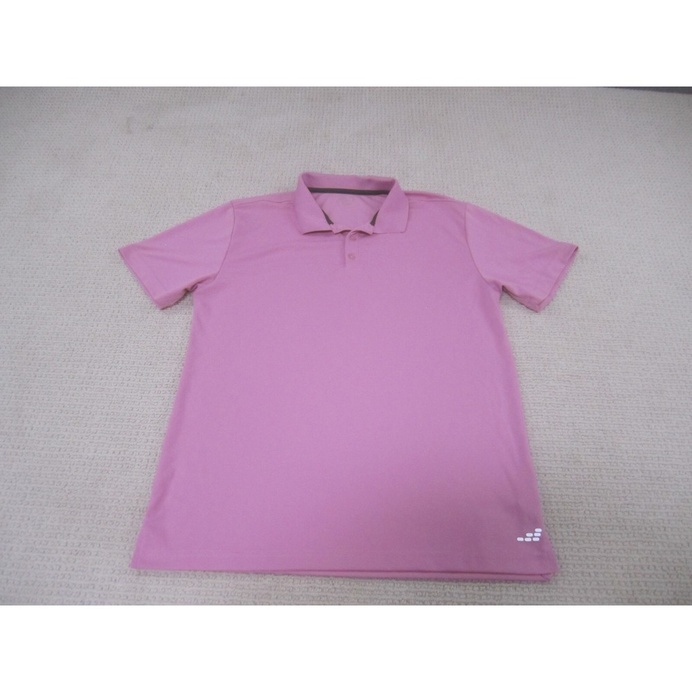 BCG Shirt Mens Large Pink Polo Athletic Collared Short‎ Sleeve Polyester